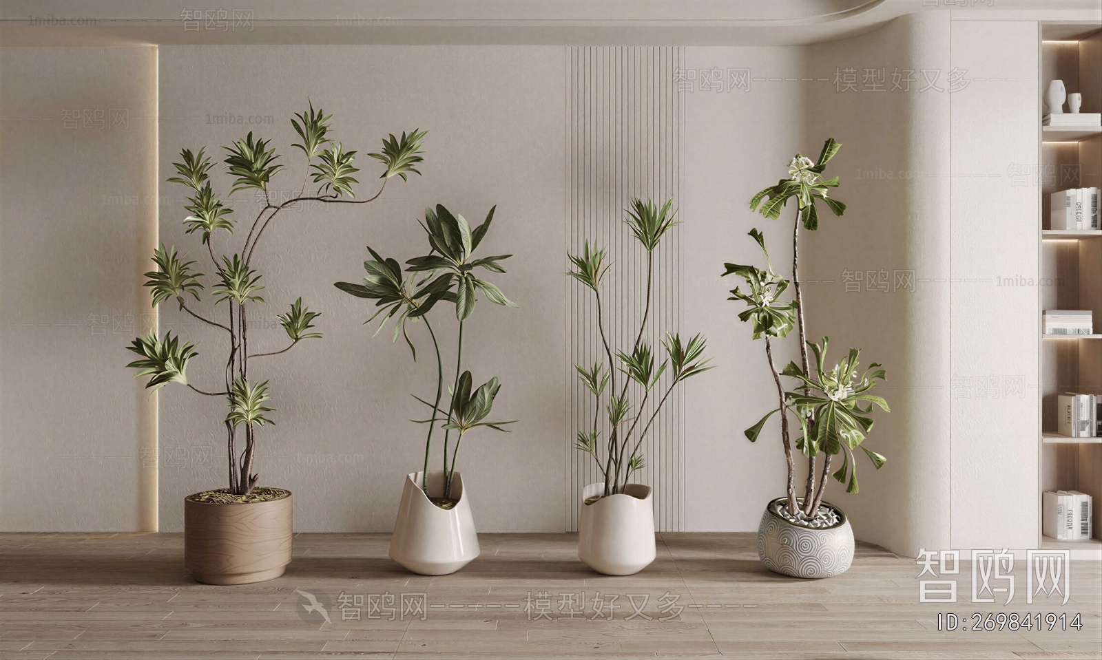 Modern Ground Green Plant Potted Plants