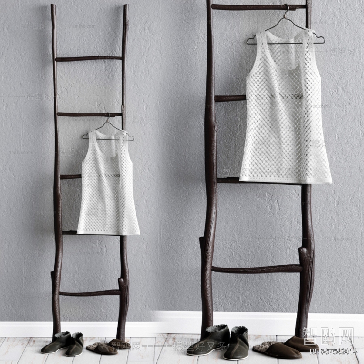 Wabi-sabi Style Bathroom Rack
