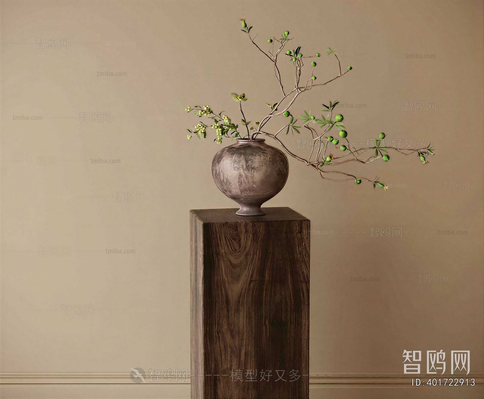 New Chinese Style Potted Green Plant