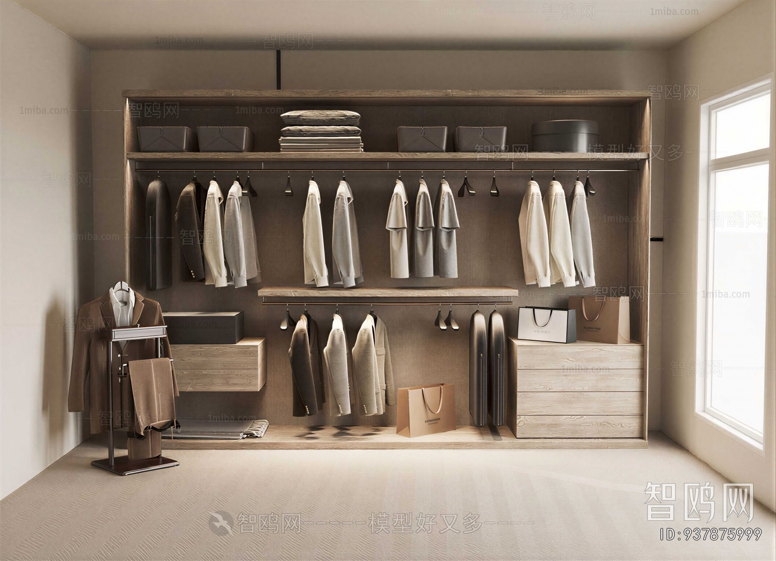 Modern Clothes Storage Area