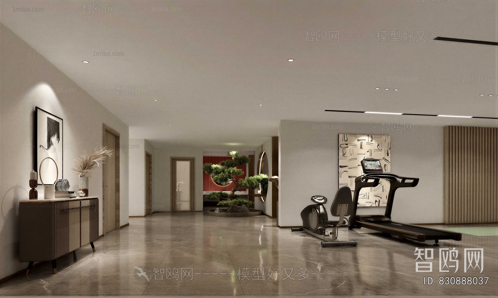 New Chinese Style Home Fitness Room