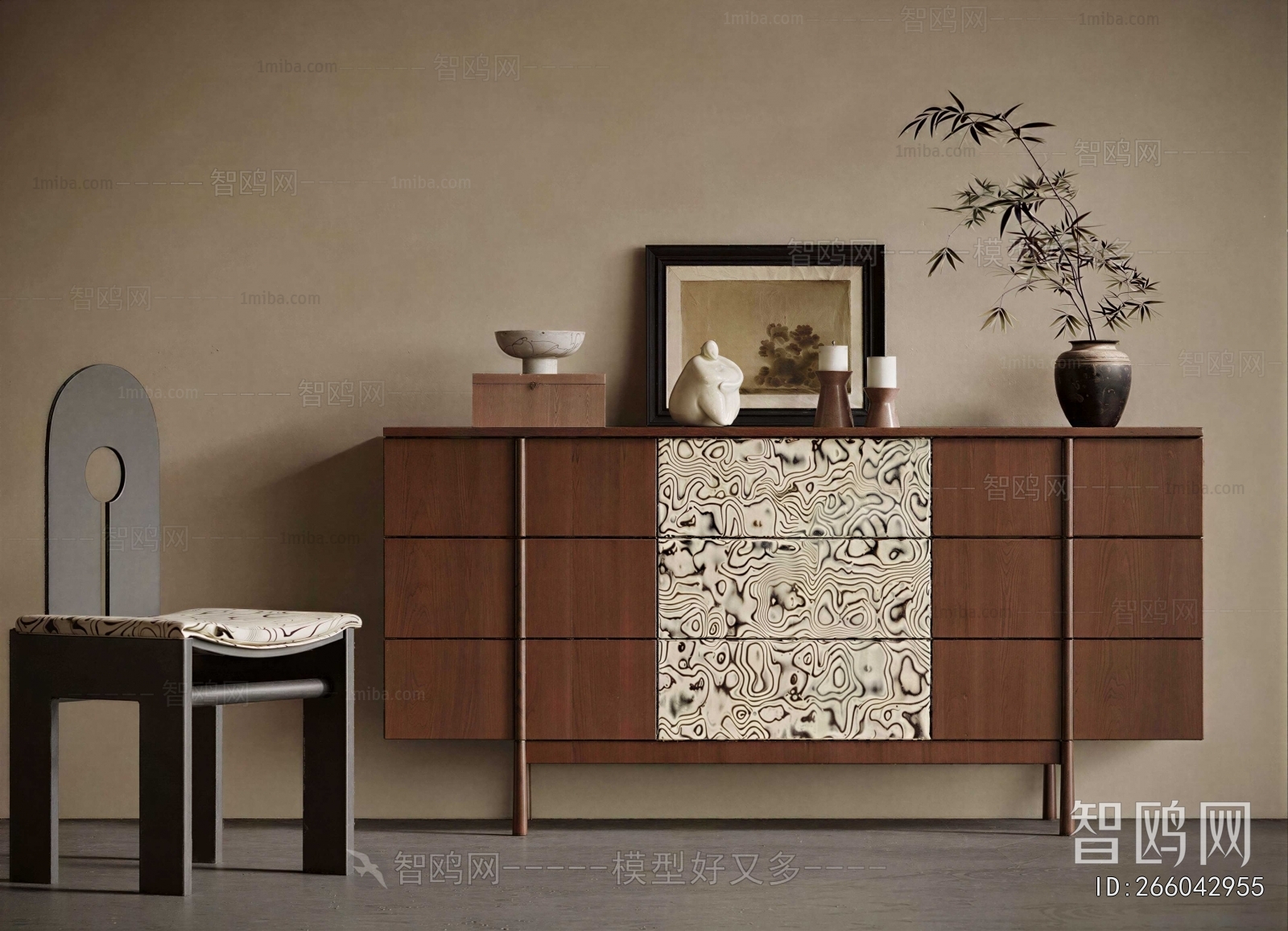 Wabi-sabi Style Entrance Cabinet