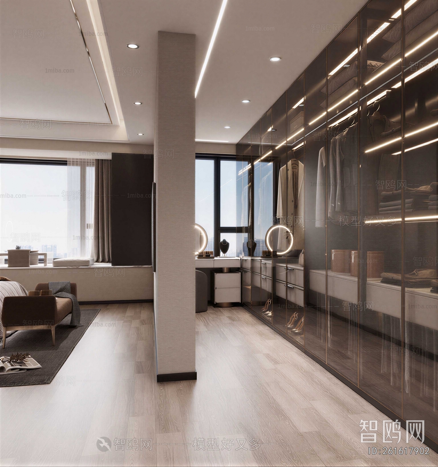 Modern Clothes Storage Area