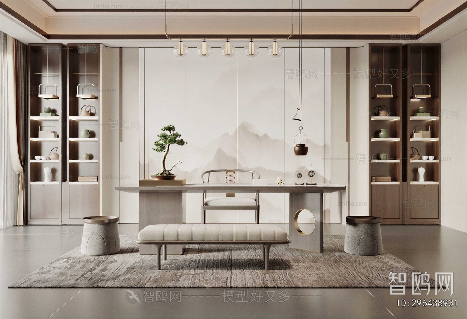 New Chinese Style Study Space