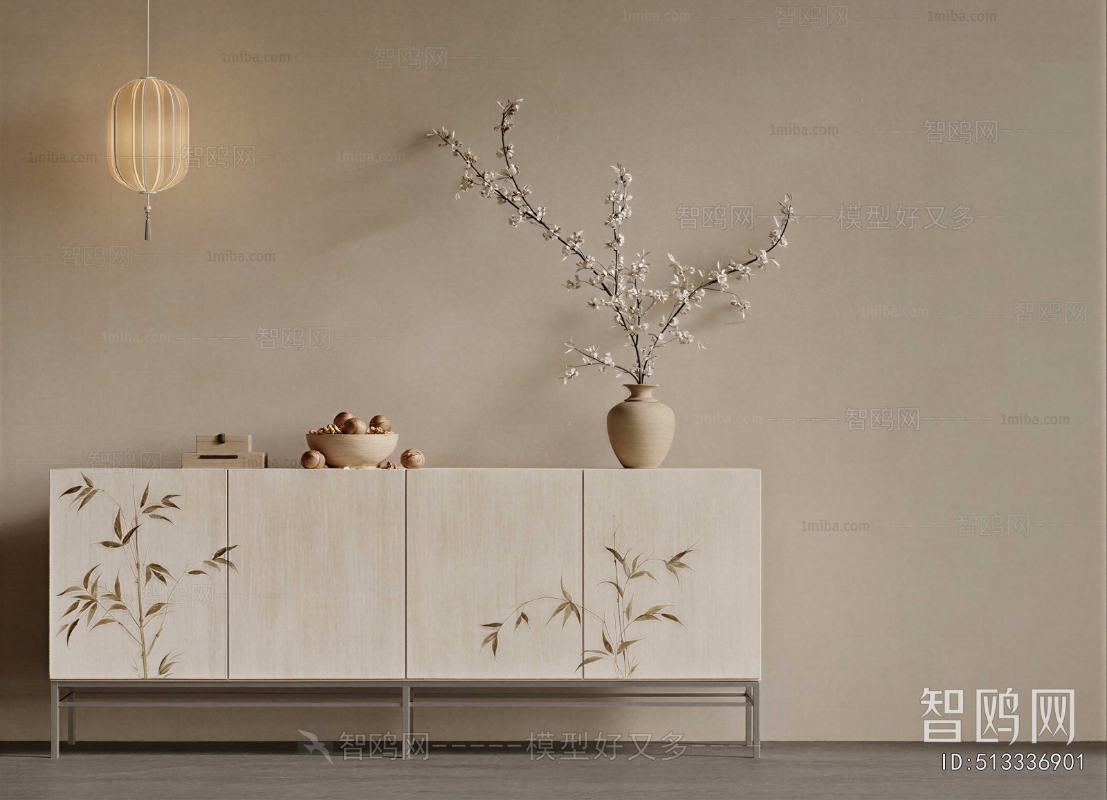 New Chinese Style Side Cabinet