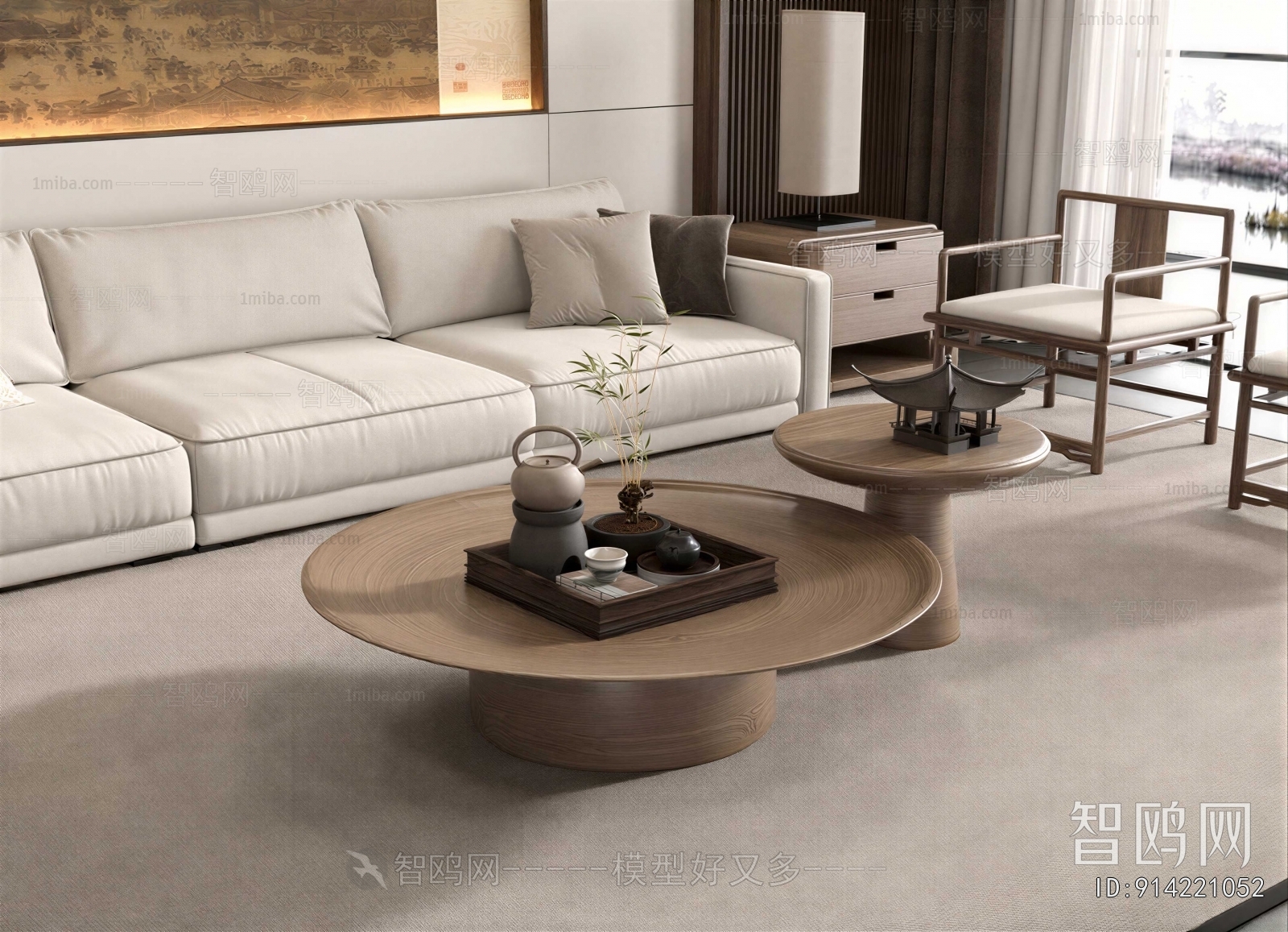 New Chinese Style Sofa Combination