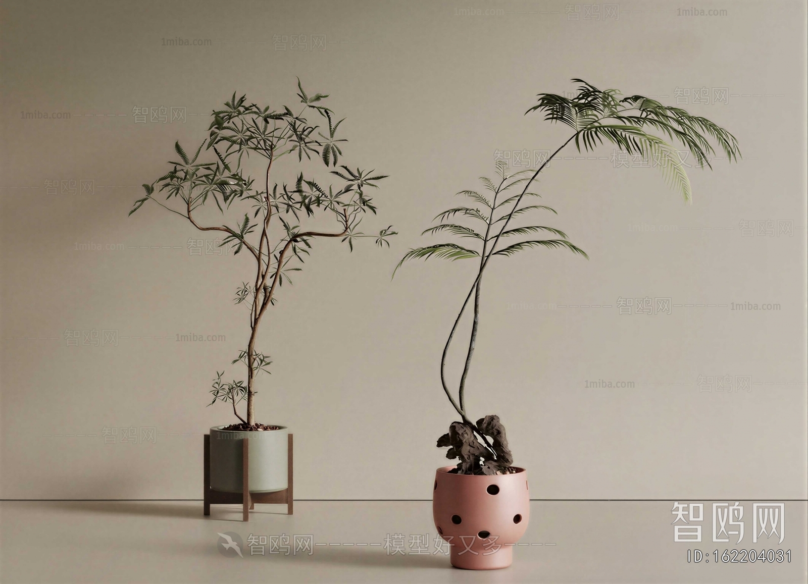 Modern Ground Green Plant Potted Plants