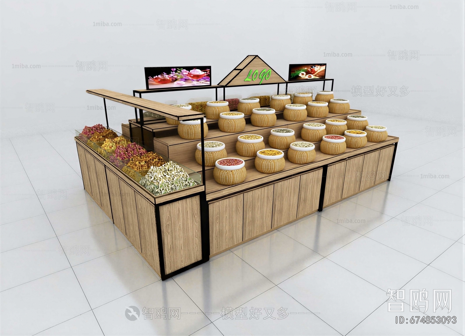 Modern Supermarket Shelf