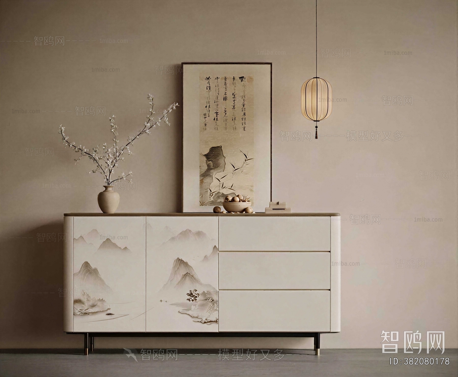 New Chinese Style Side Cabinet