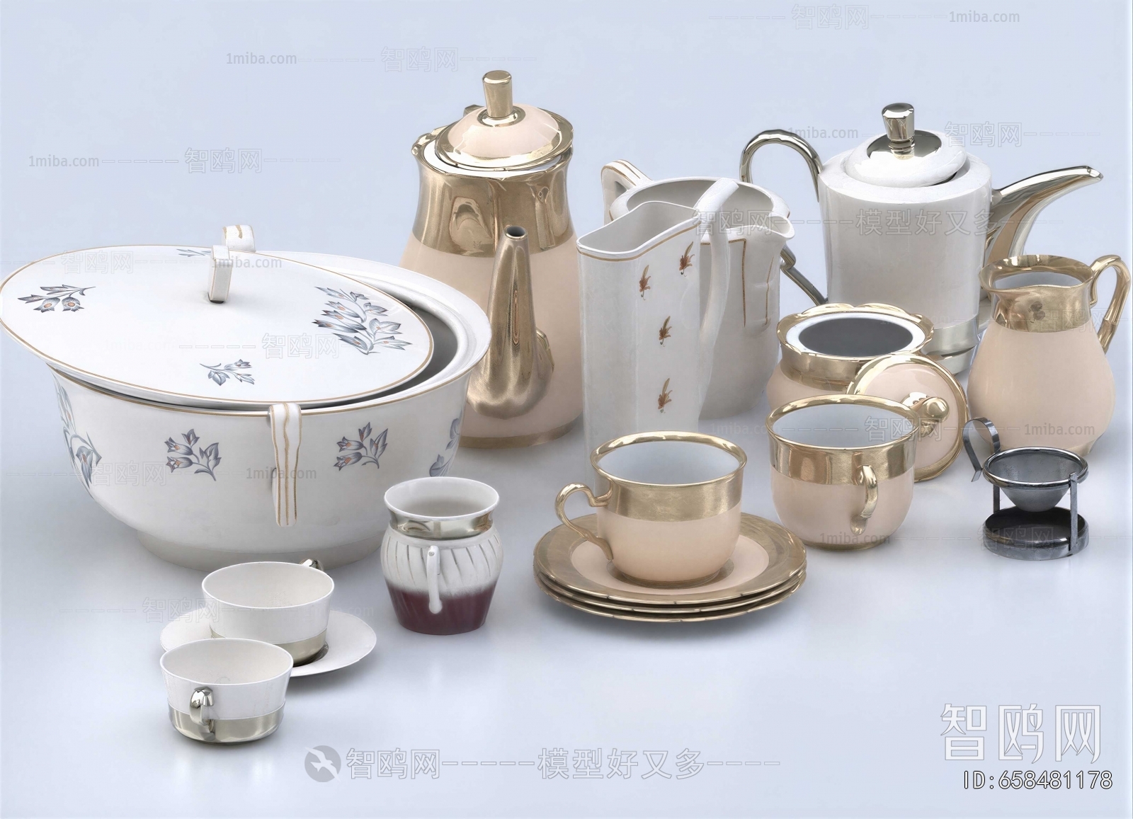 Simple European Style Tea Set