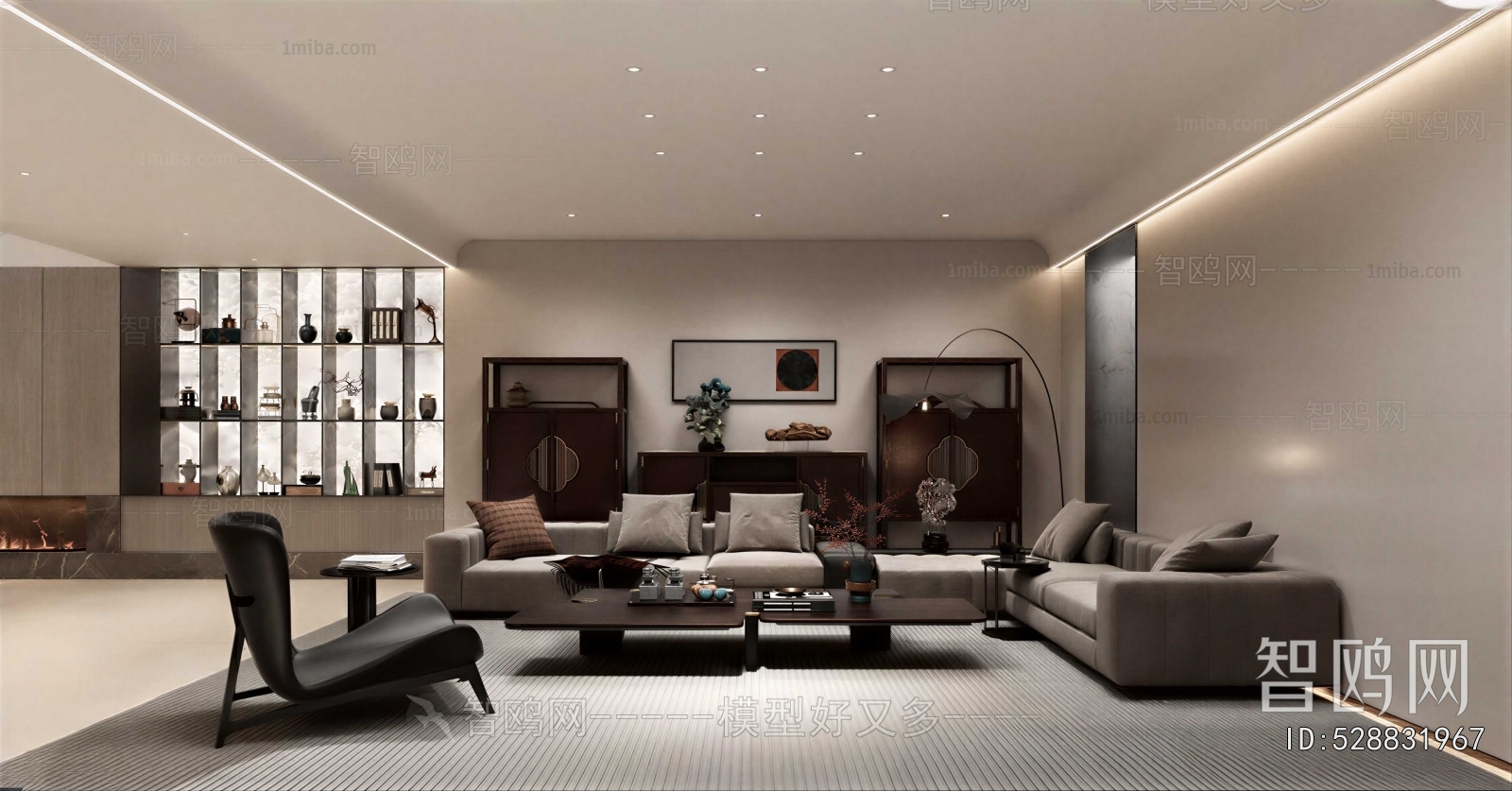 New Chinese Style A Living Room