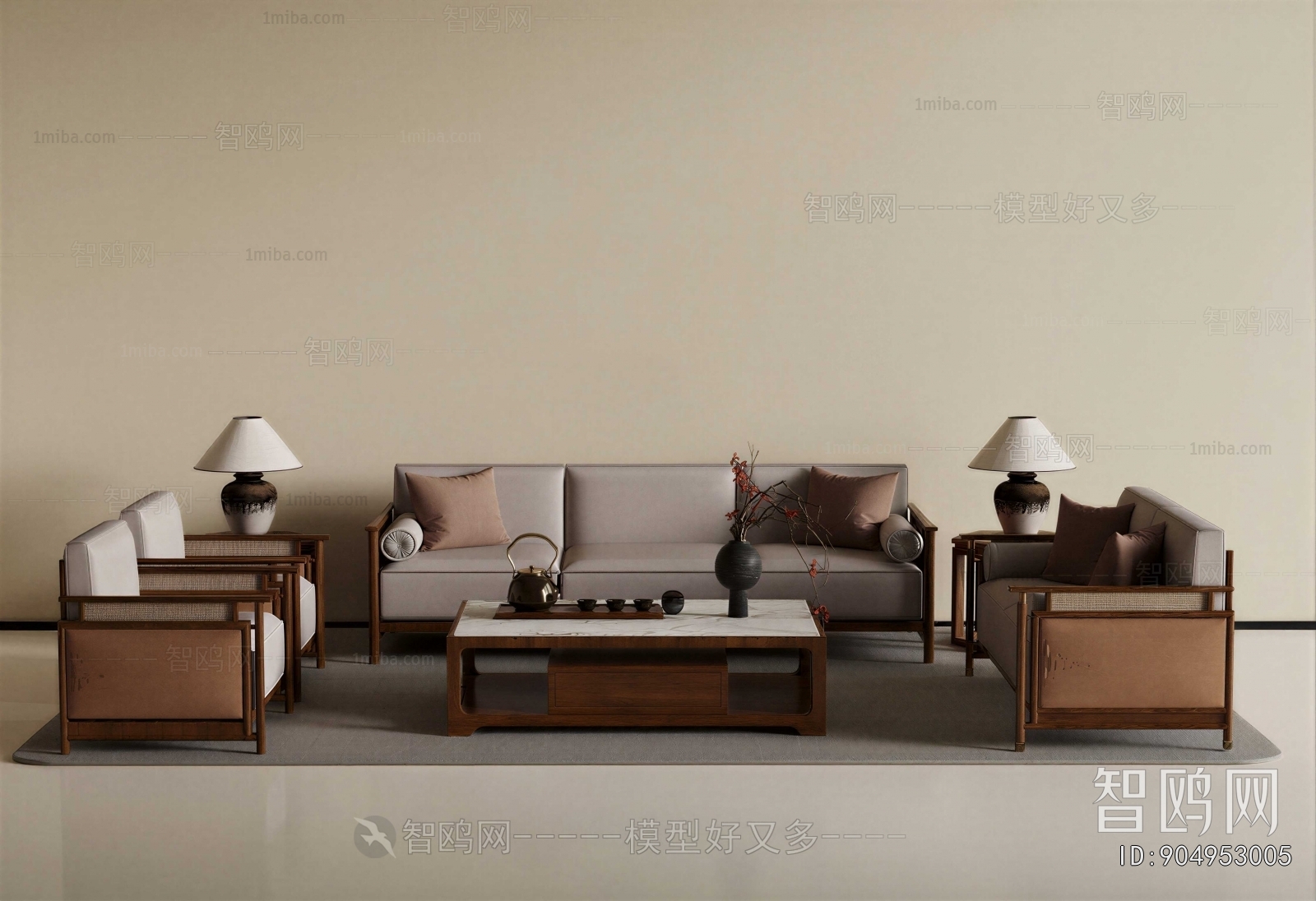 New Chinese Style Sofa Combination