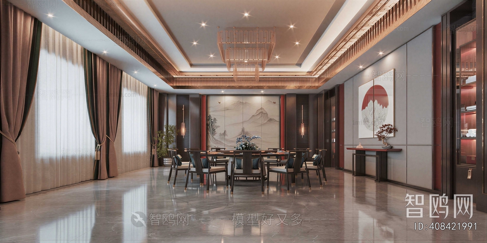 New Chinese Style Dining Room