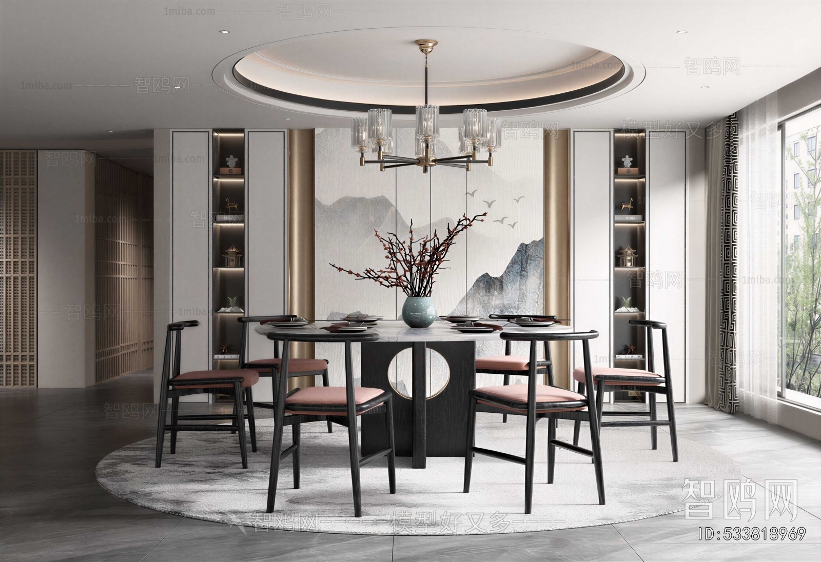 New Chinese Style Dining Room