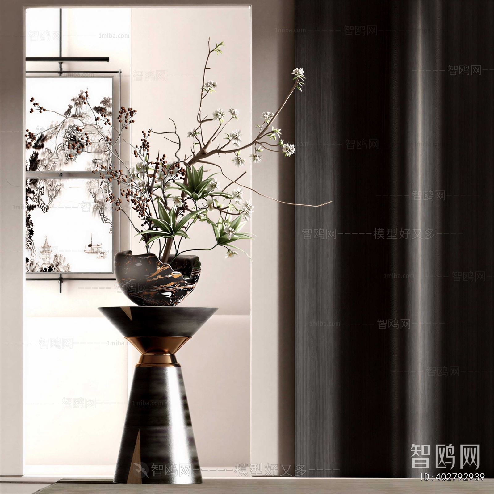 New Chinese Style Flower Arrangement