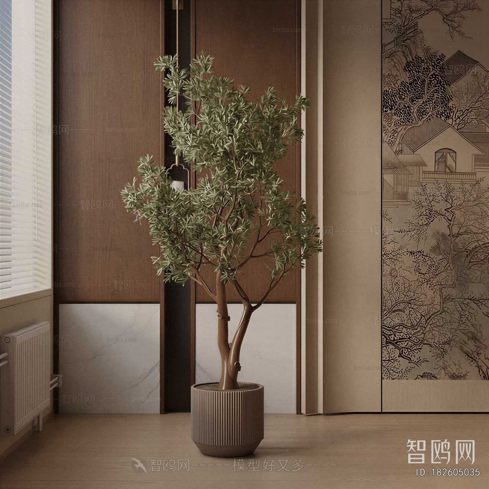 Modern Ground Green Plant Potted Plants