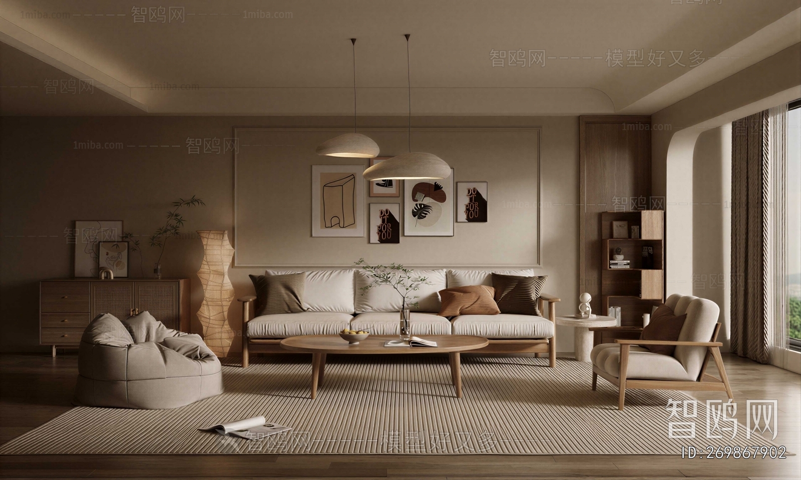 Wabi-sabi Style A Living Room