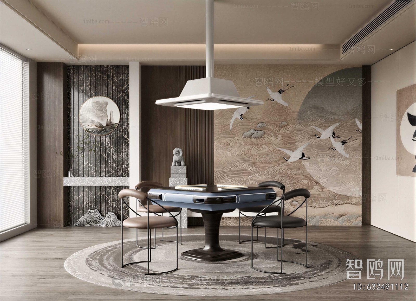 New Chinese Style Chess And Card Room