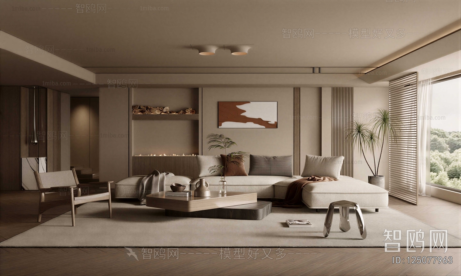 Wabi-sabi Style A Living Room