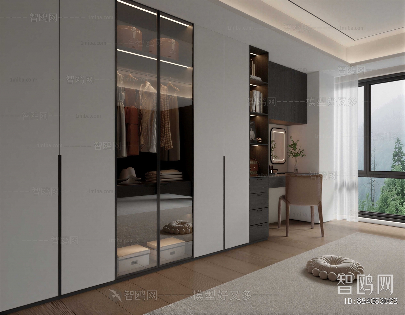 Modern Clothes Storage Area