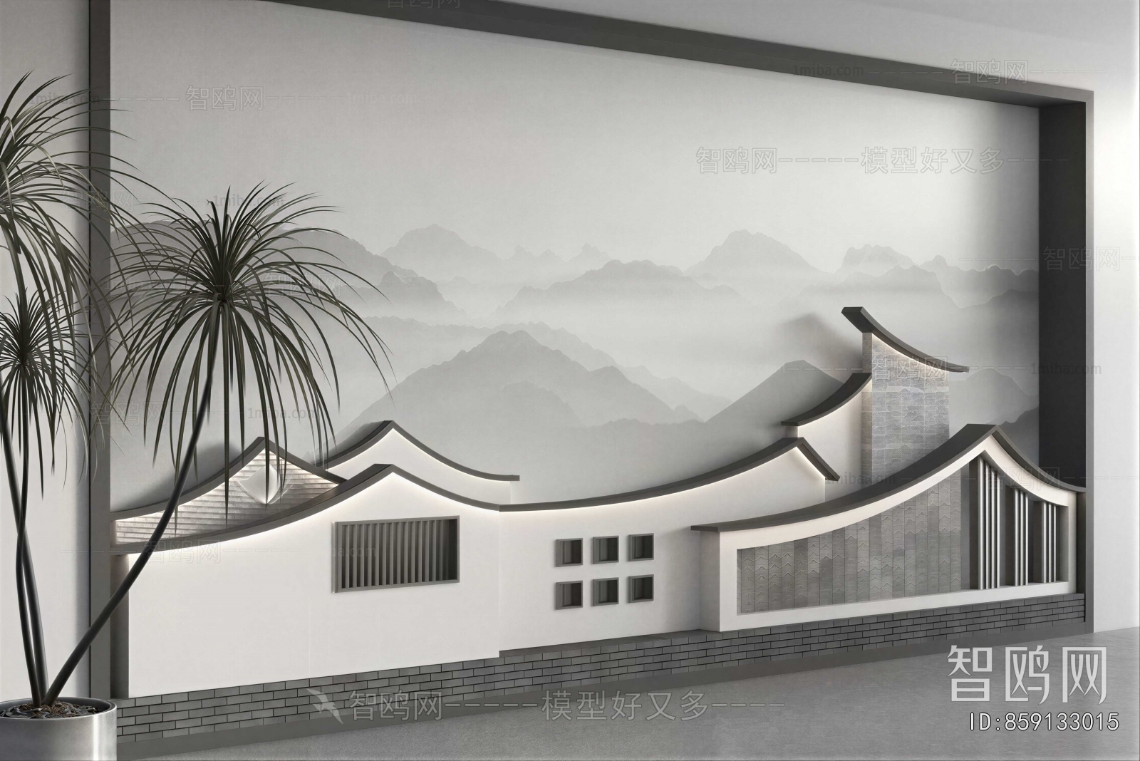 New Chinese Style TV Wall