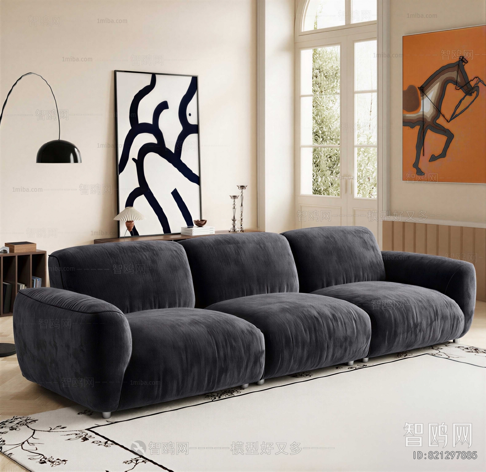 Modern Three-seat Sofa