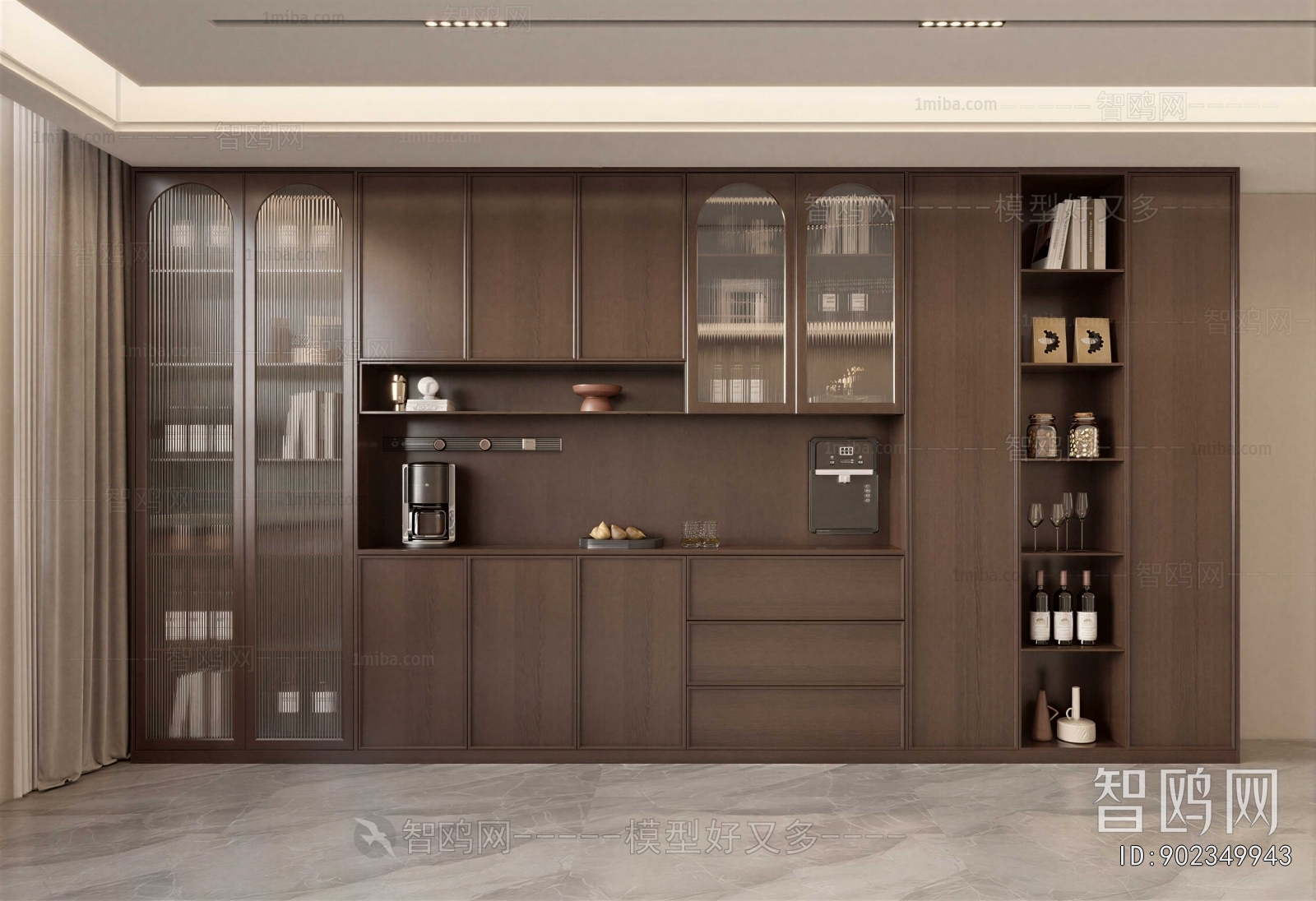 New Chinese Style Wine Cabinet