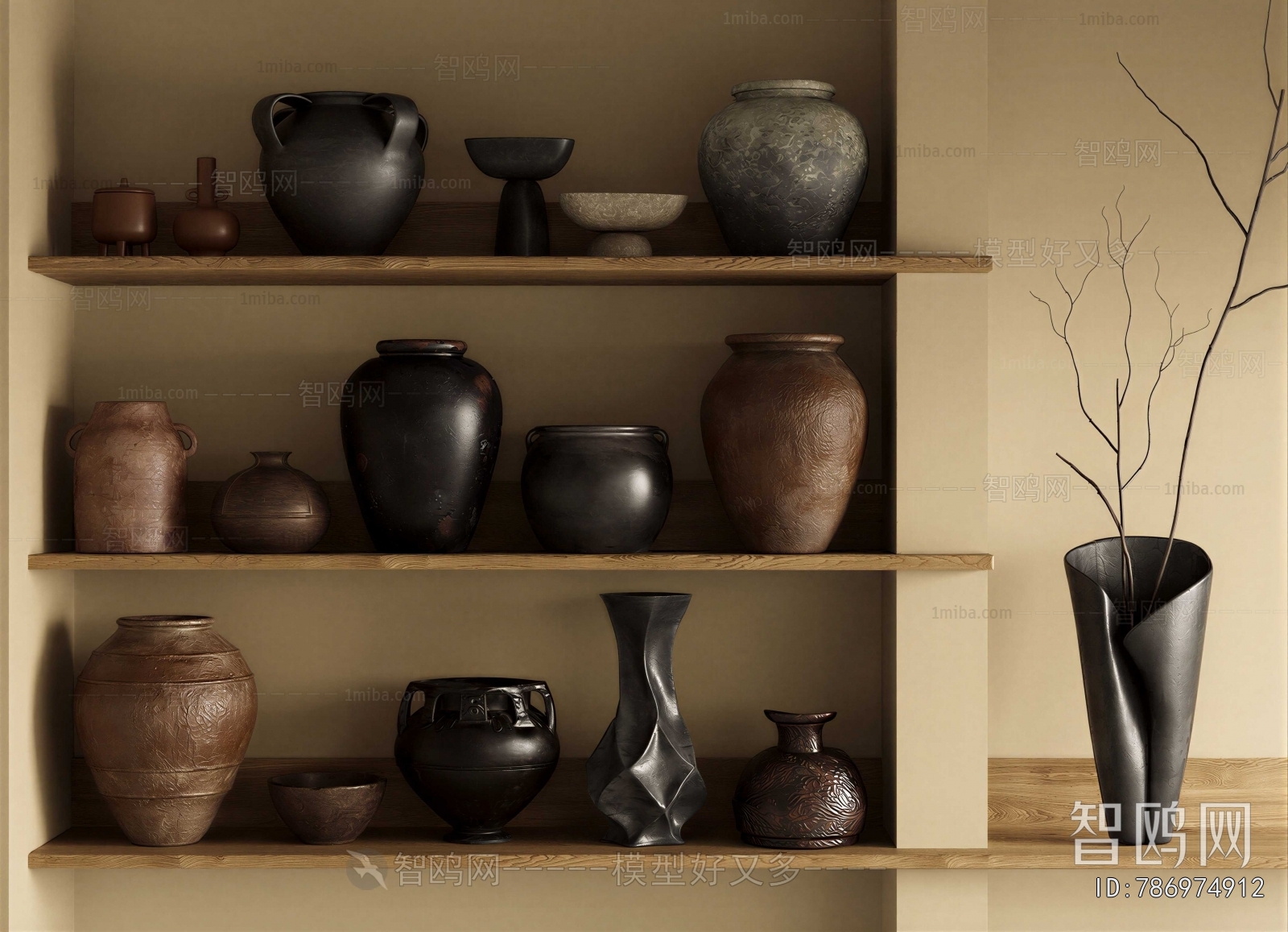 Wabi-sabi Style Clay Pot