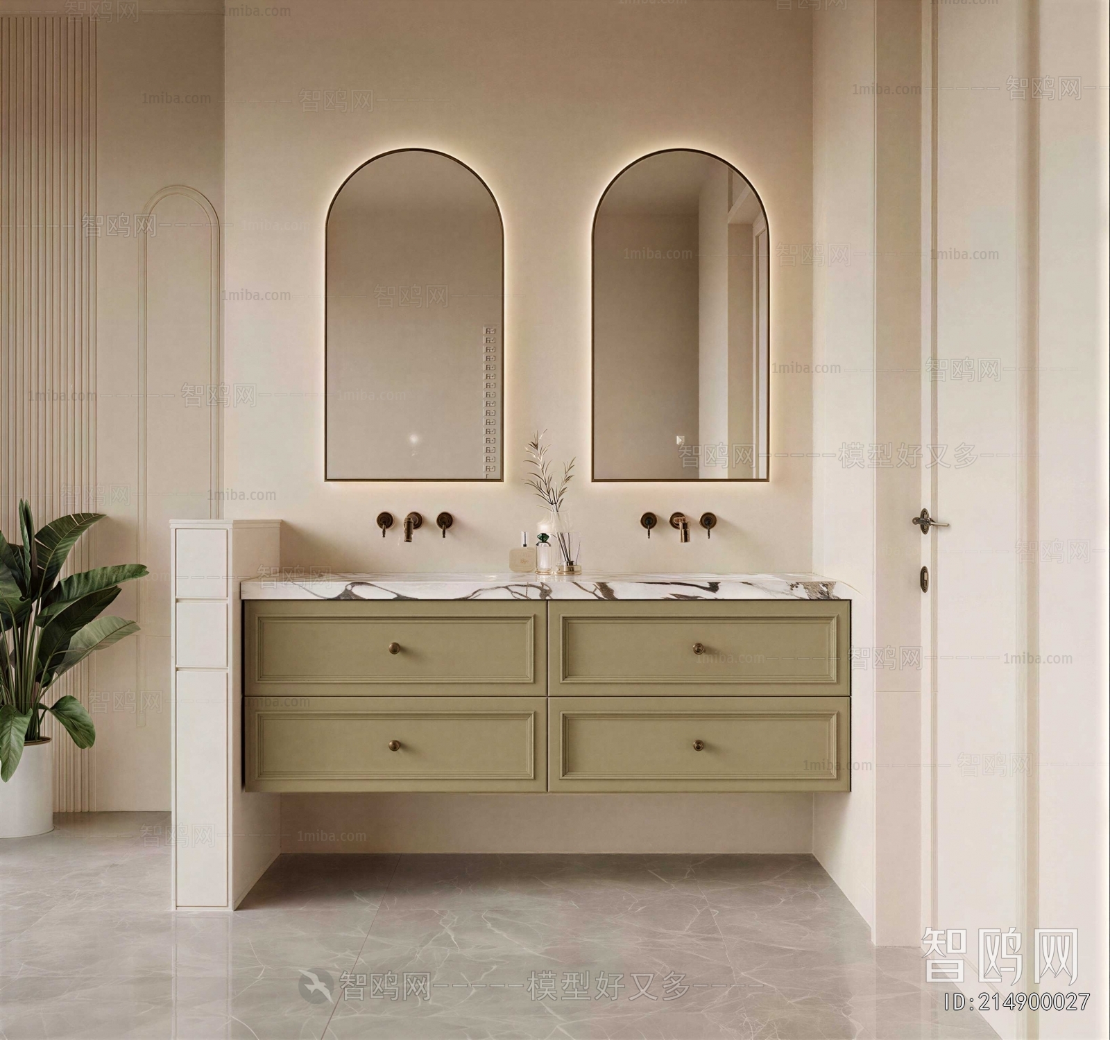 French Style Bathroom Cabinet