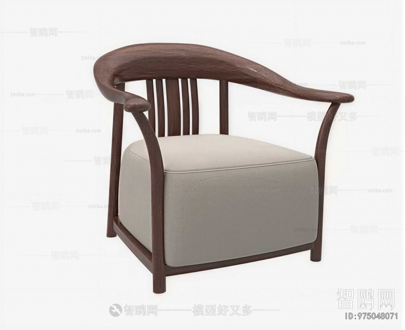 New Chinese Style Single Sofa