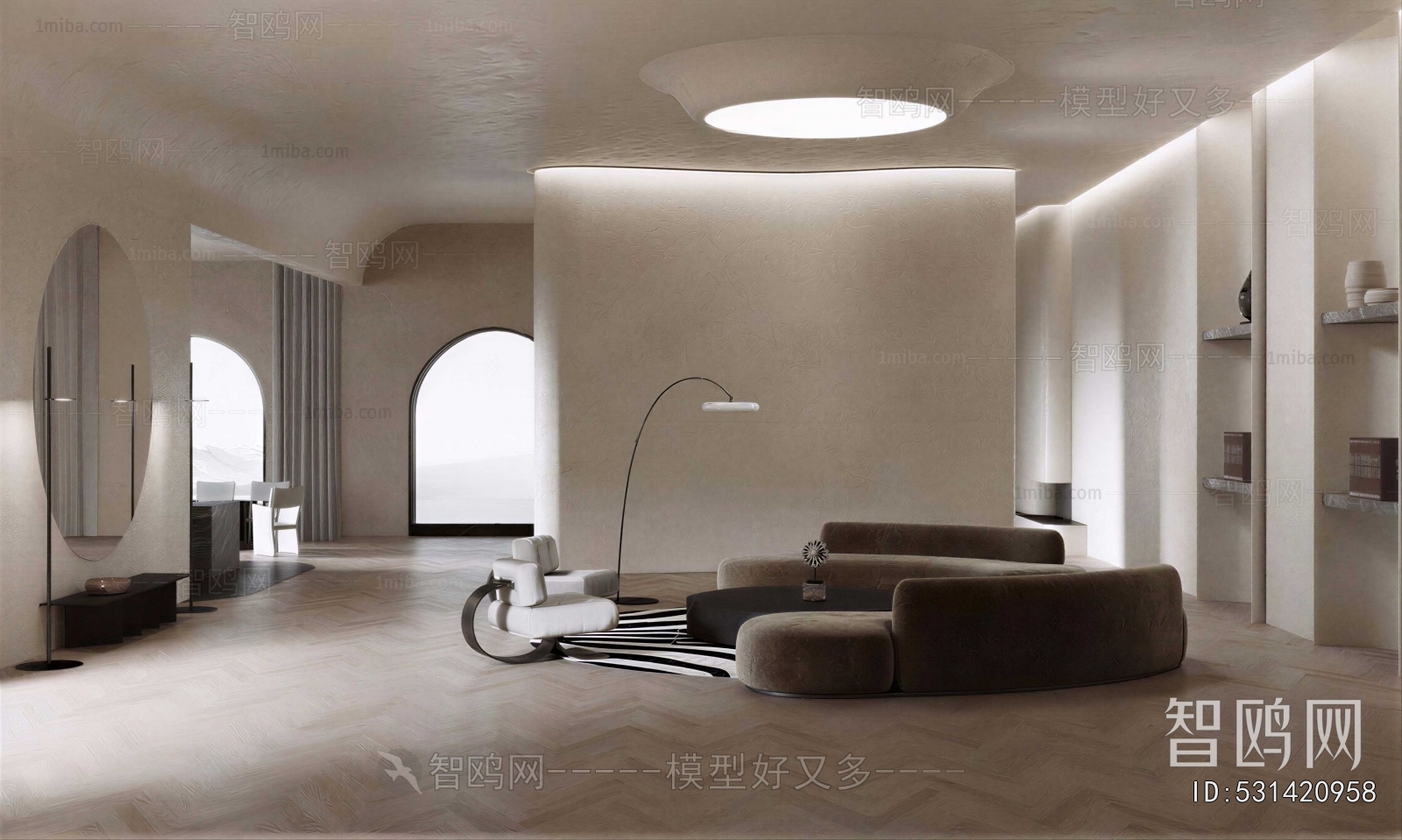 Wabi-sabi Style A Living Room