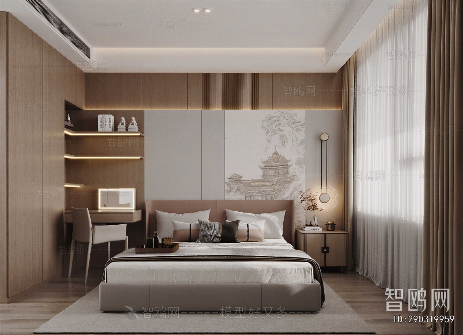 New Chinese Style Bedroom