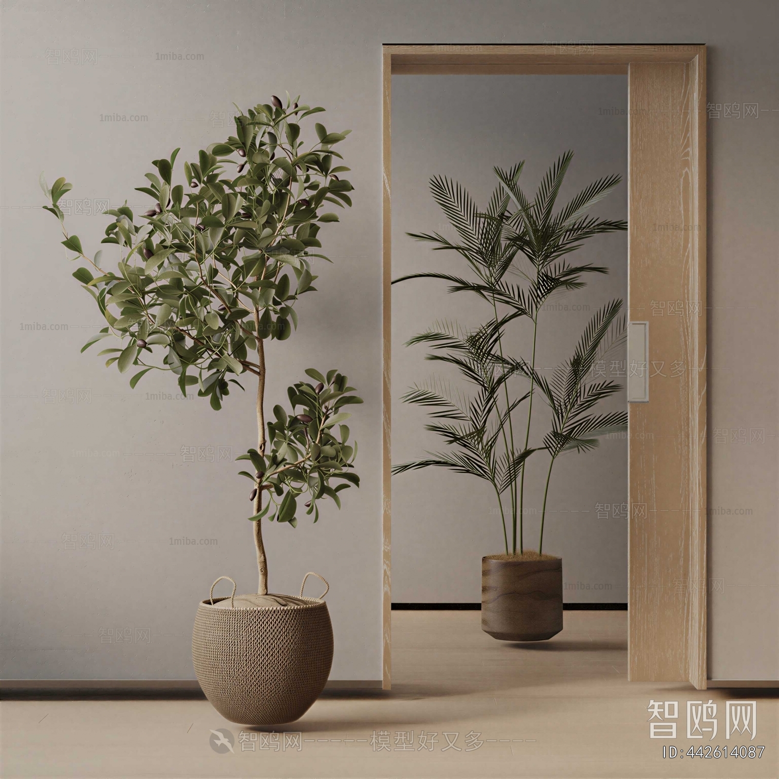 Modern Ground Green Plant Potted Plants