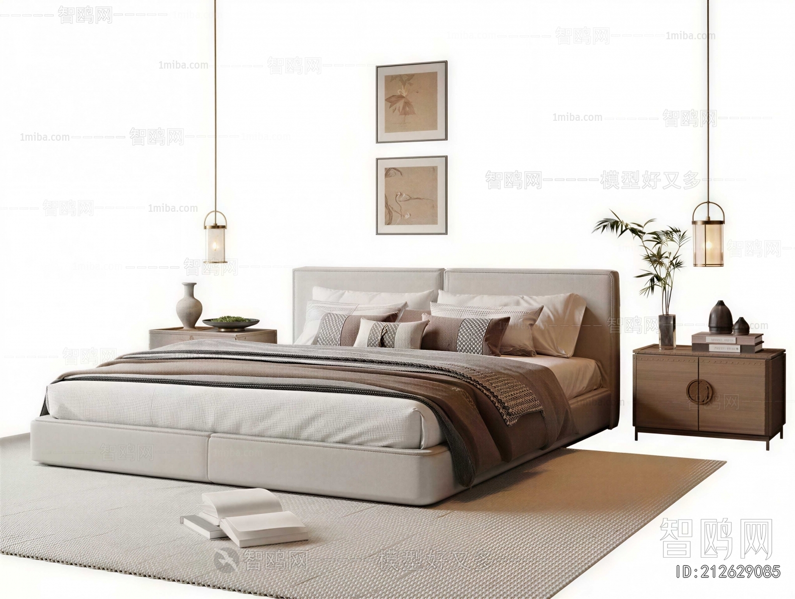 New Chinese Style Double Bed
