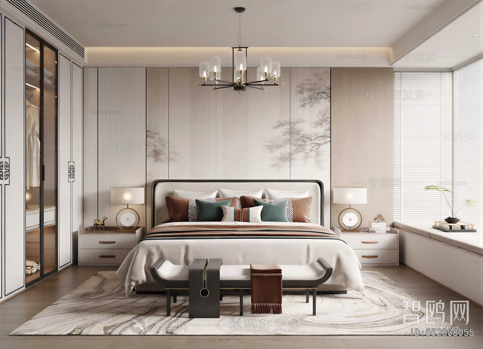 New Chinese Style Bedroom
