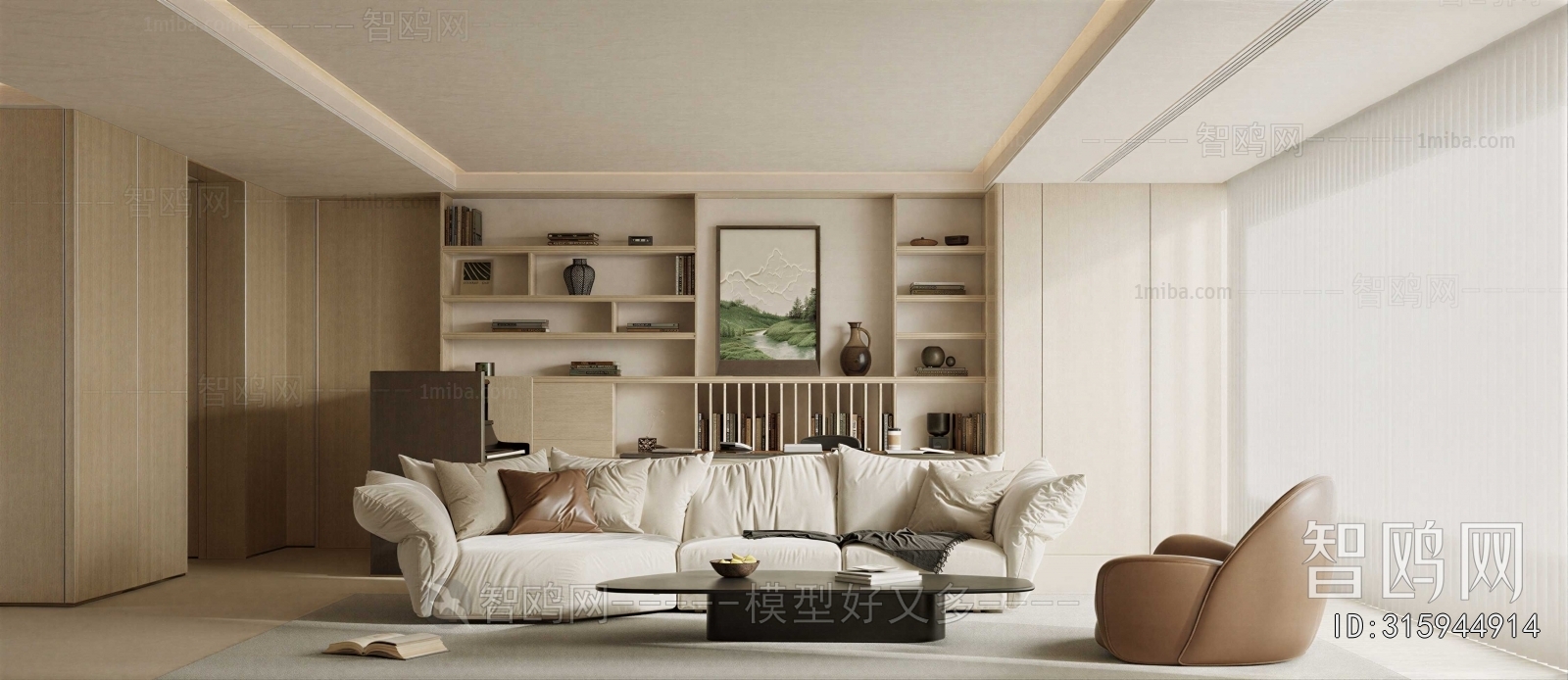 Wabi-sabi Style A Living Room