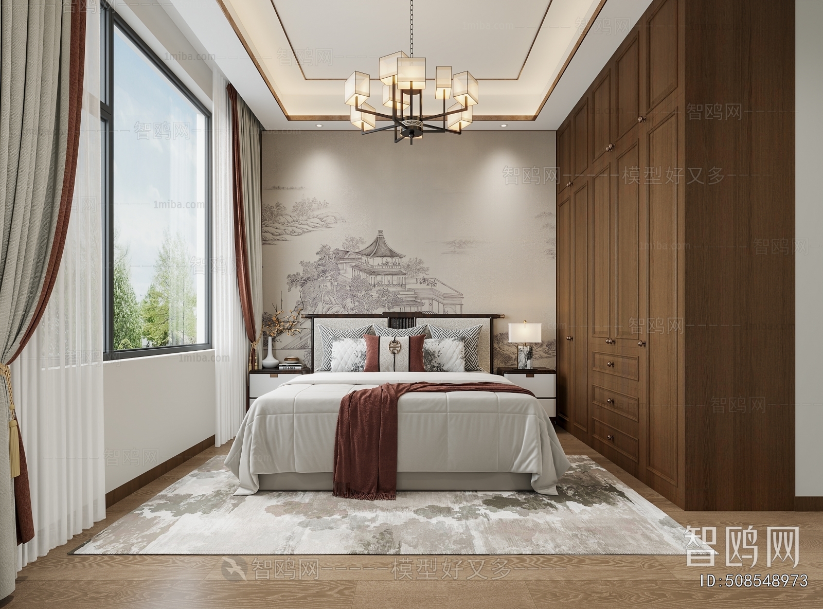 New Chinese Style Bedroom