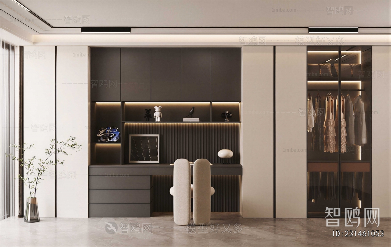 Modern Clothes Storage Area