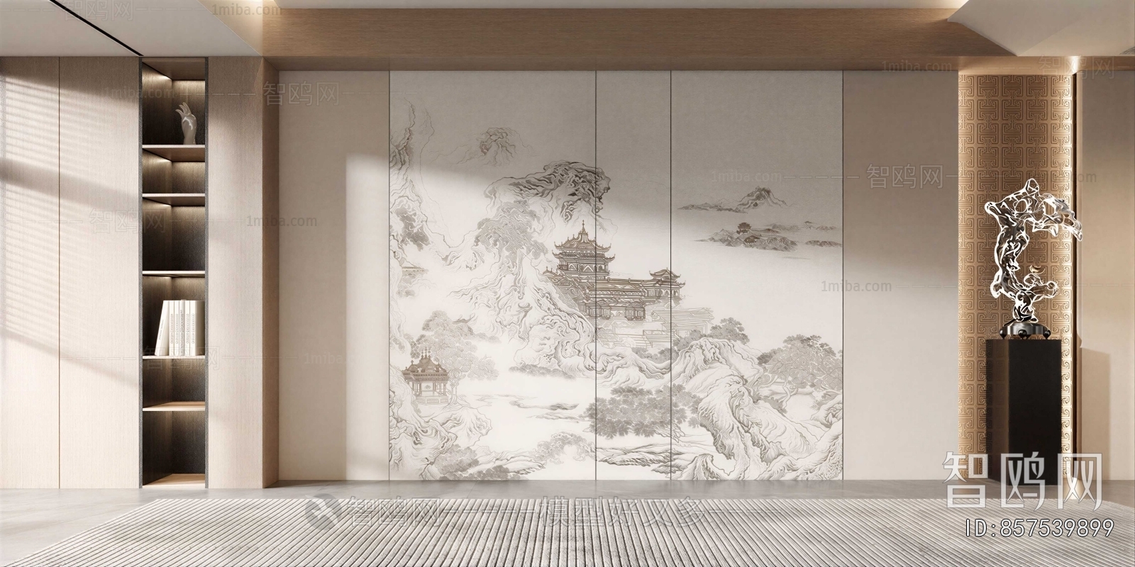 New Chinese Style TV Wall