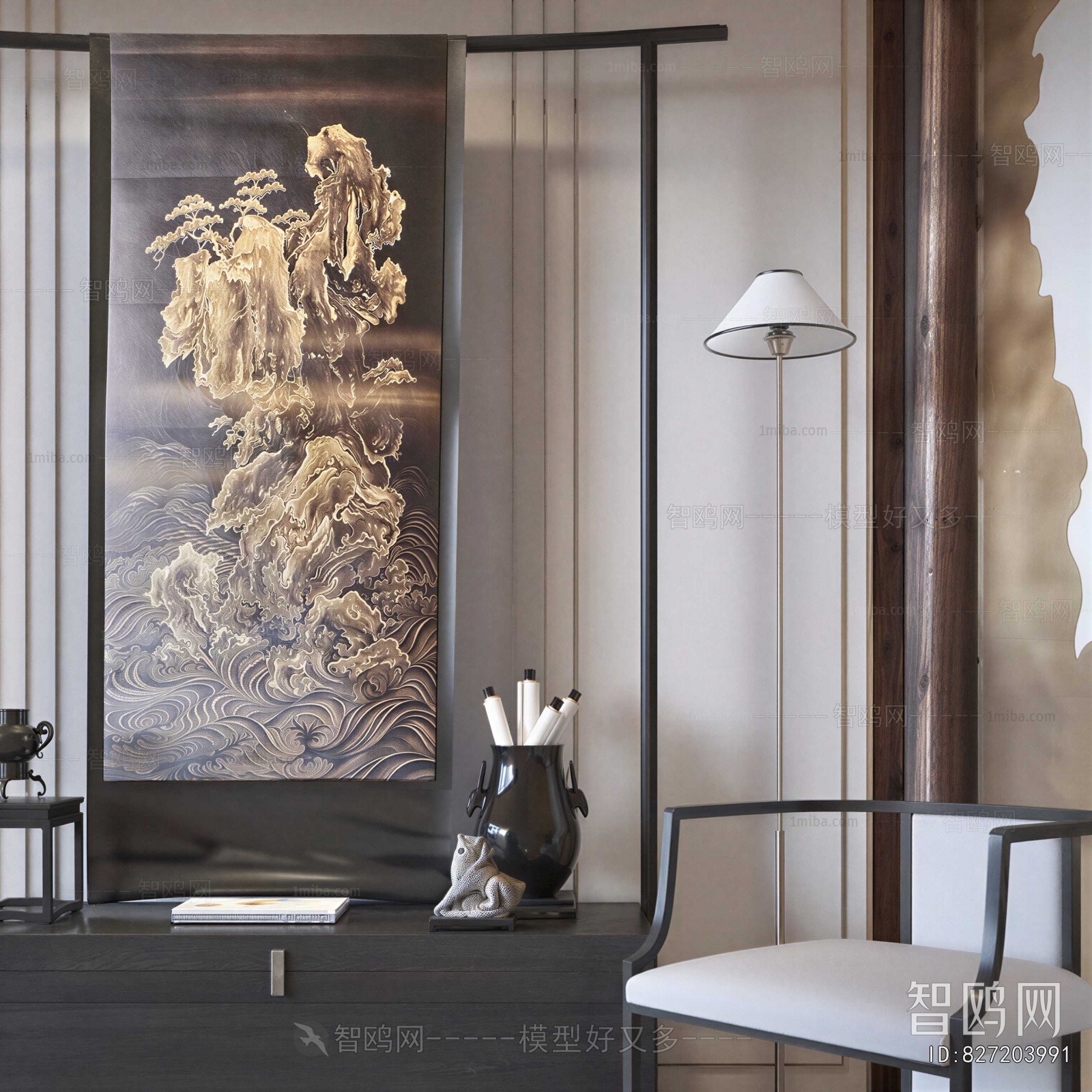 New Chinese Style Lounge Chair