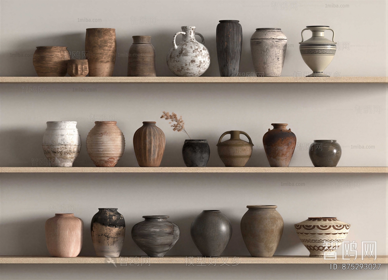 Wabi-sabi Style Clay Pot