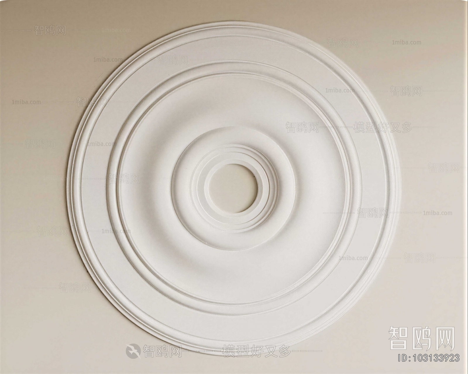 European Style Plaster Carved Top Plate
