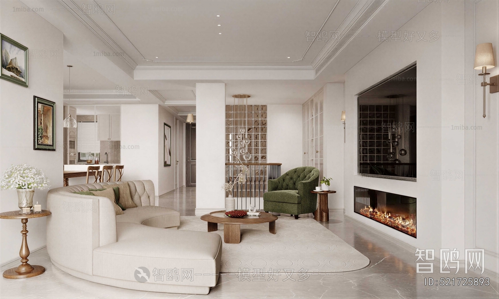 American Style A Living Room