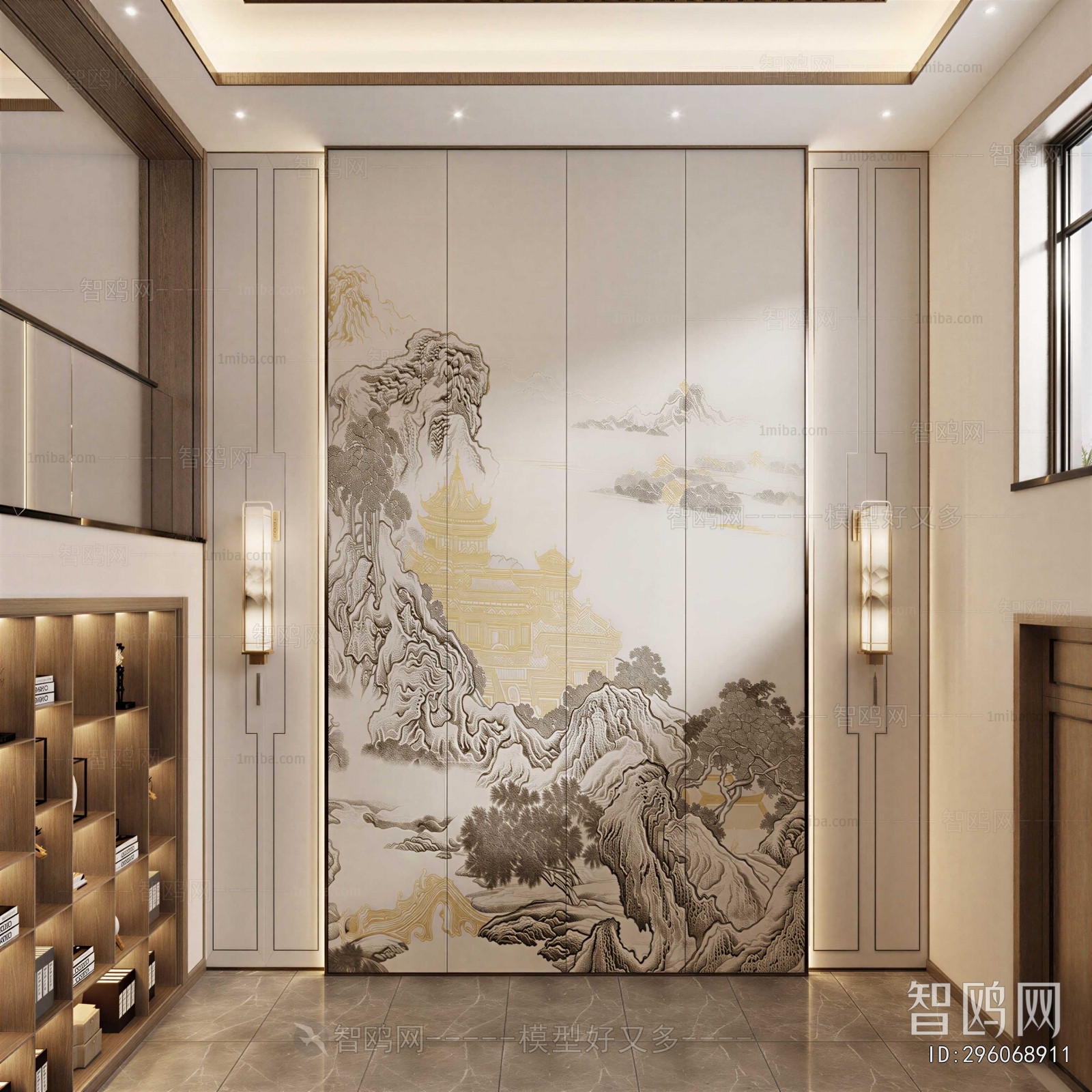 New Chinese Style TV Wall