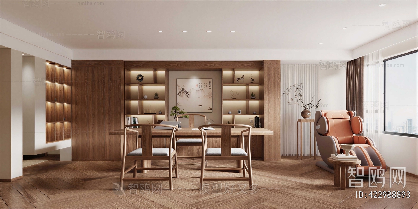 New Chinese Style Study Space