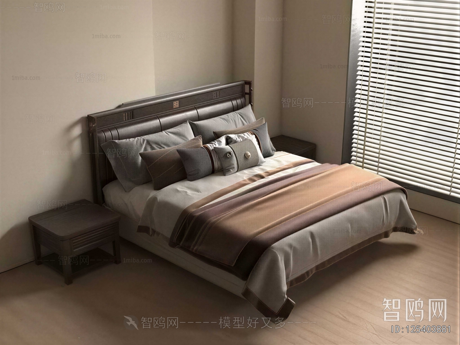 New Chinese Style Double Bed