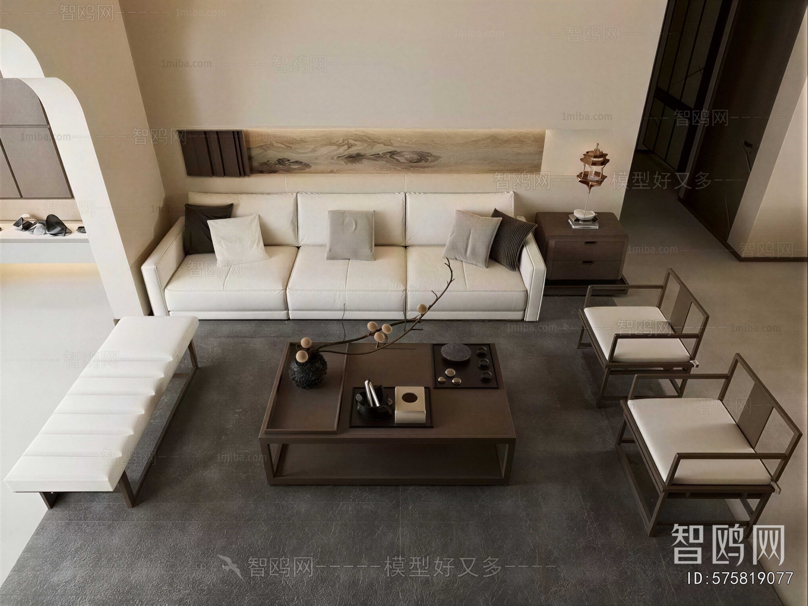 New Chinese Style Sofa Combination