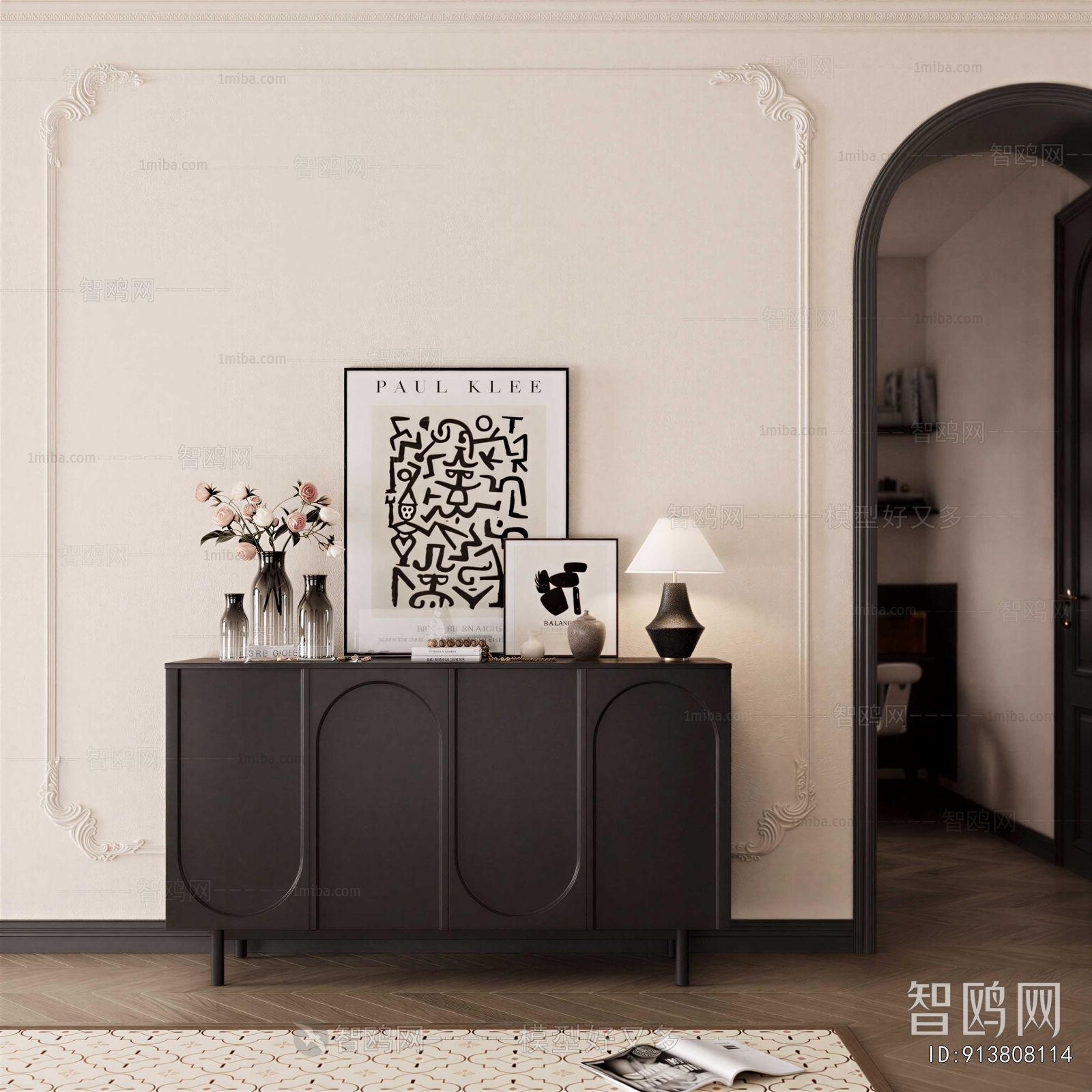 French Style Entrance Cabinet