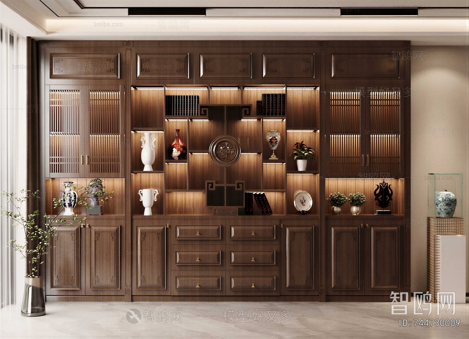 New Chinese Style Decorative Cabinet