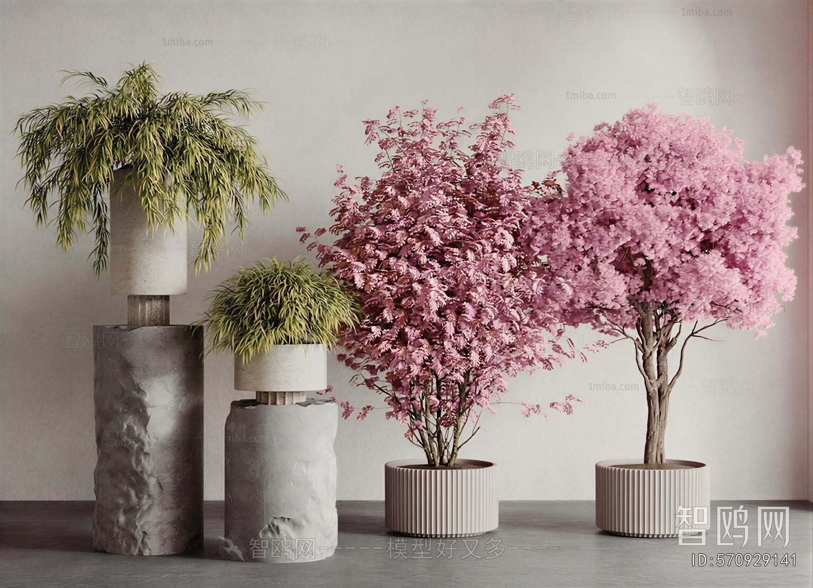 Modern Ground Green Plant Potted Plants